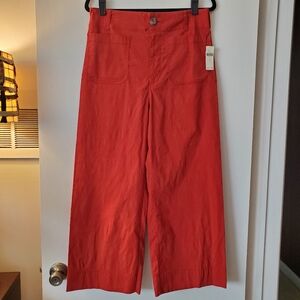 NWT Anthropologie Terracotta Cropped Wide Leg Pant